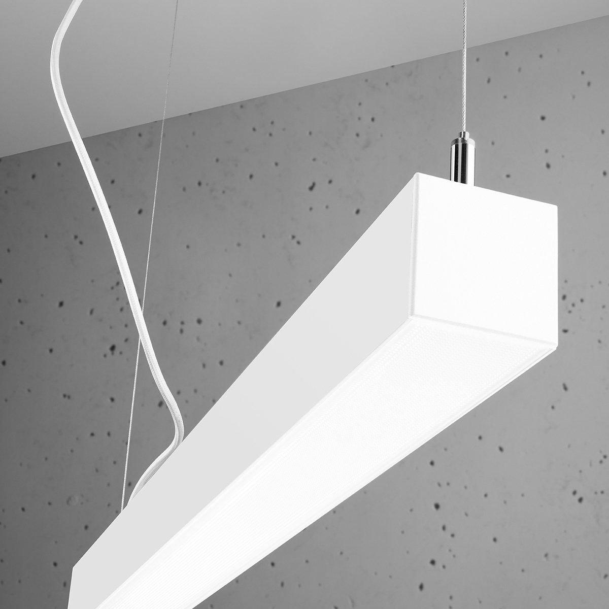 Suspension Aluminium Blanc LED 1 Pinne blanc, EDEN
