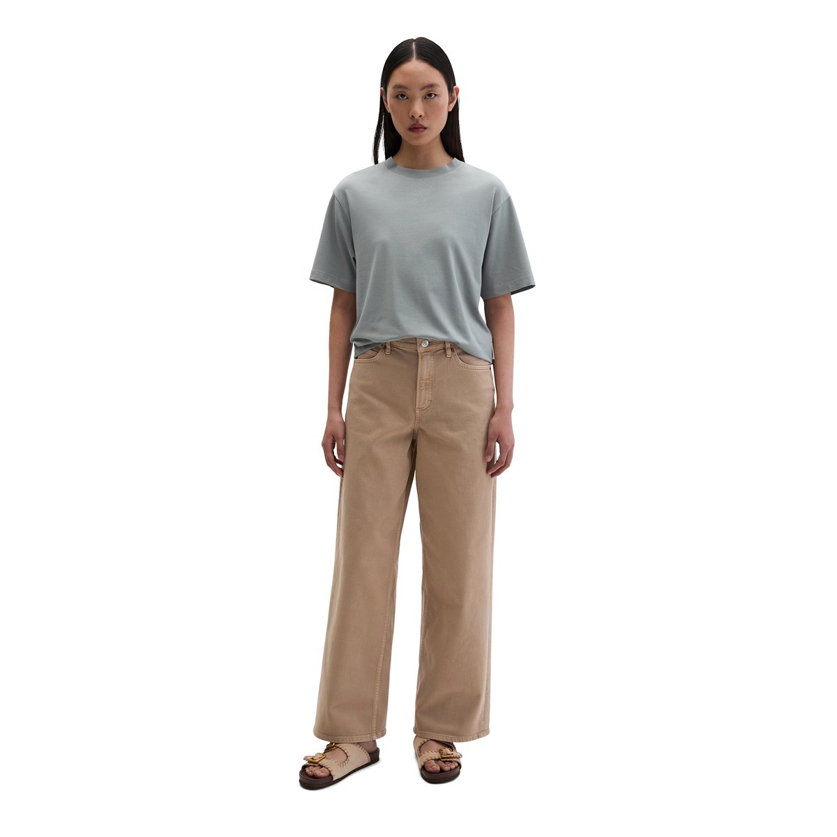 T-shirt relaxed avec TENCEL™ Modal gris, MARC O'POLO