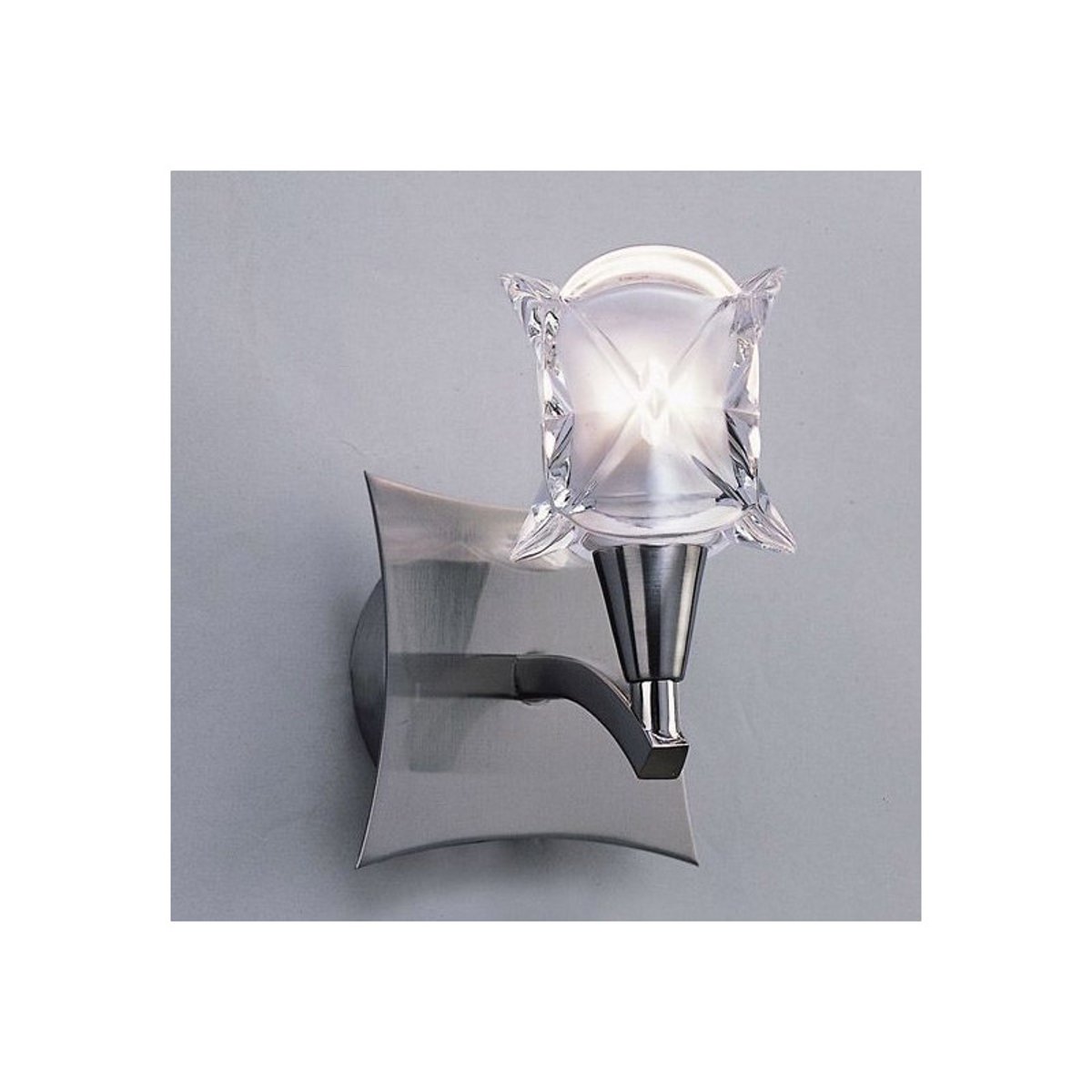 Applique Murale Jaspe 1 Lampe en nickel satiné argent, MILLUMINE