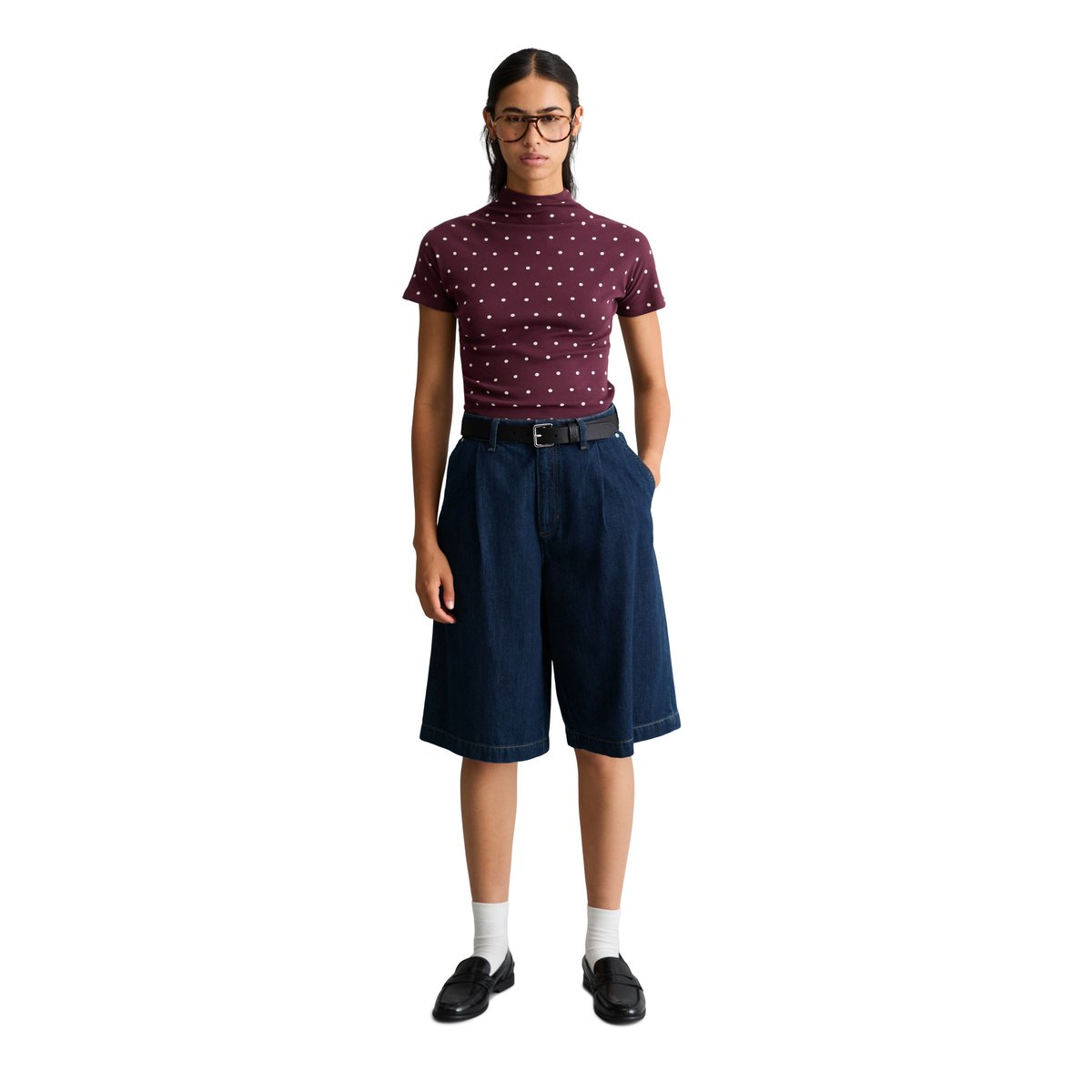 Short bermuda ample réalisé avec Orange Fiber bleu, MARC O’POLO DENIM