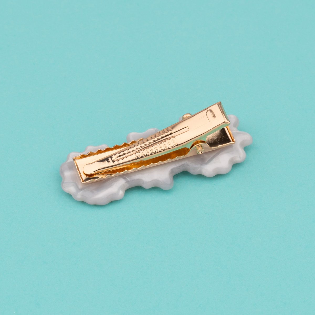 Barrette PÂQUERETTE blanc nacré, COUCOU SUZETTE