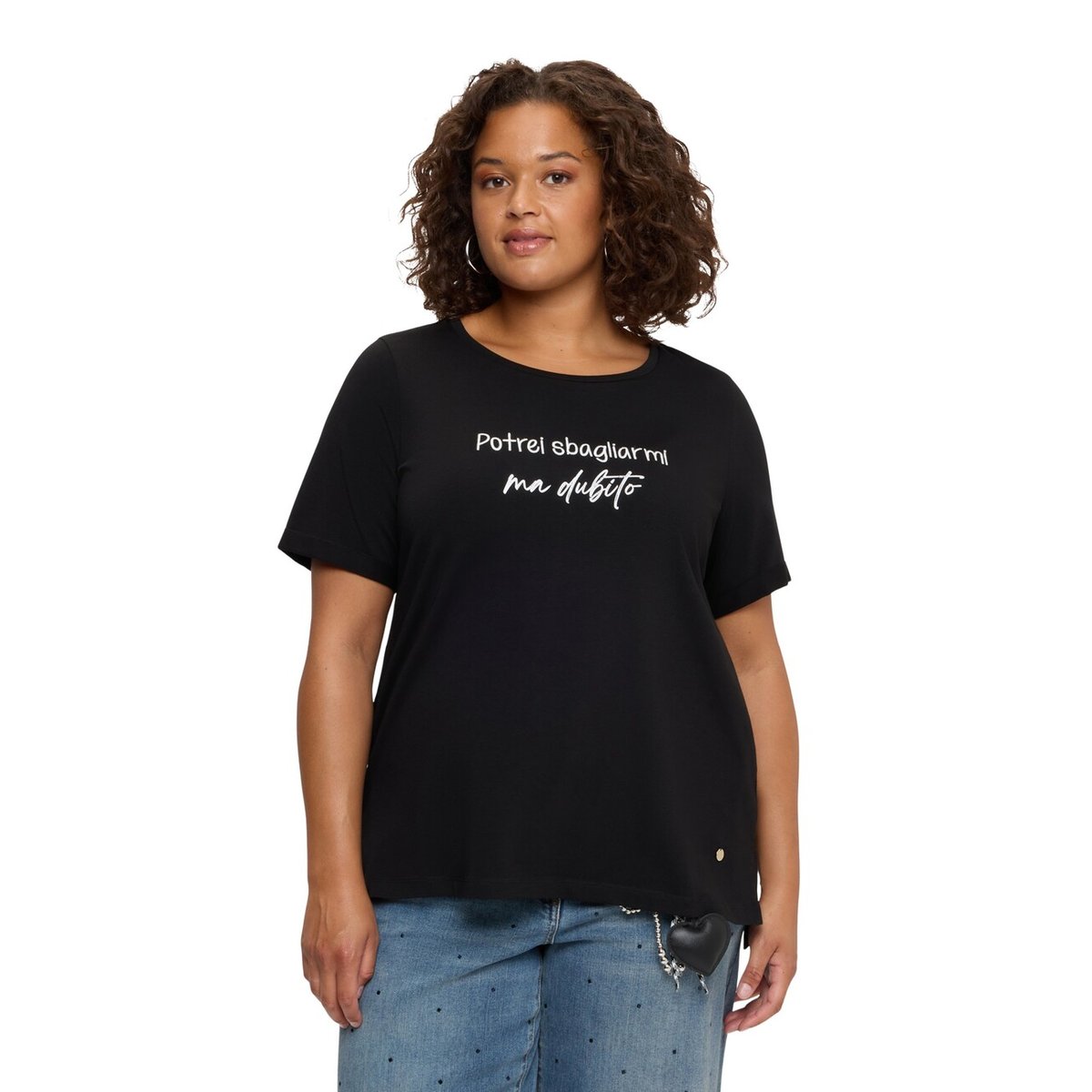 T-shirt avec inscription ironique blanc, FIORELLA RUBINO