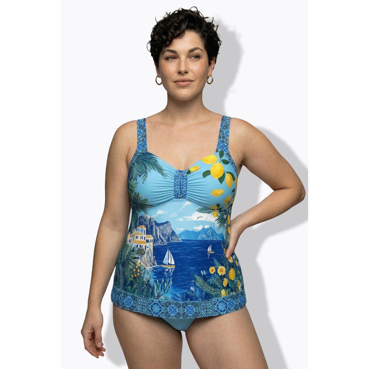 Tankini motif vacances au bord de la mer saphir clair, ULLA POPKEN