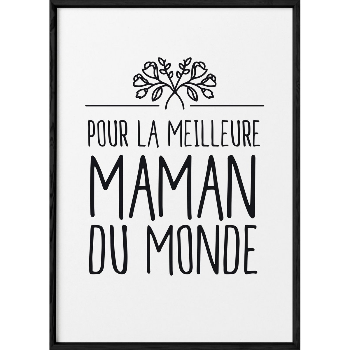 Poster Meilleure Maman blanc, L'AFFICHERIE