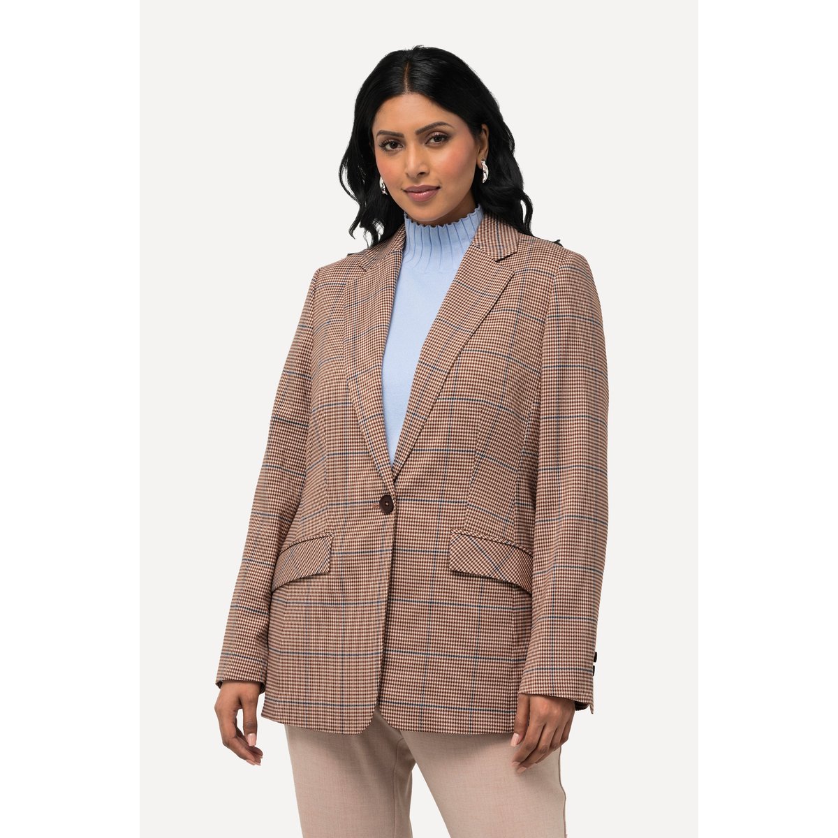 Blazer avec col à revers sable de cognac, ULLA POPKEN