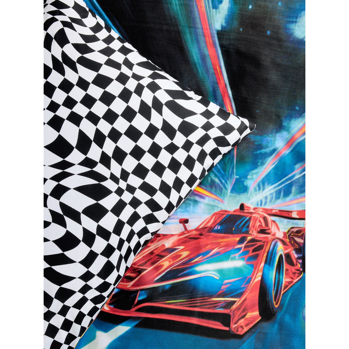 Parure housse de couette et taie d'oreiller voiture de course, NEXT