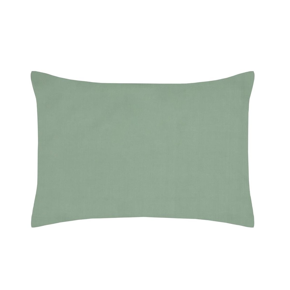 1 Taie d'oreiller percale de coton uni Elysee vert, EDEN