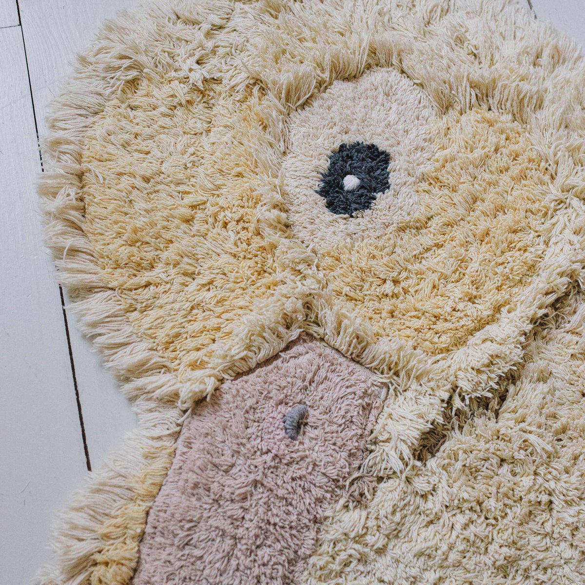 Tapis d'animaux lavable Canard jaune clair, jaune, rose, gris foncé, LORENA CANALS