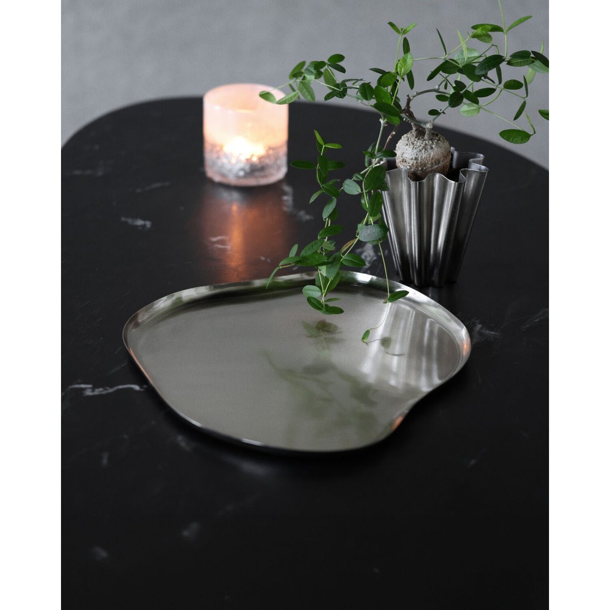Plateau Osea 41 cm argent, HOUSE DOCTOR