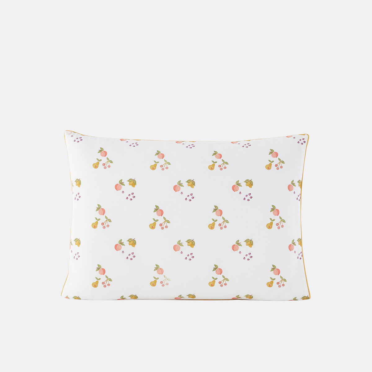 Lilas Fruit Print 50% Recycled Cotton Child's Pillowcase ecru , LA REDOUTE INTERIEURS