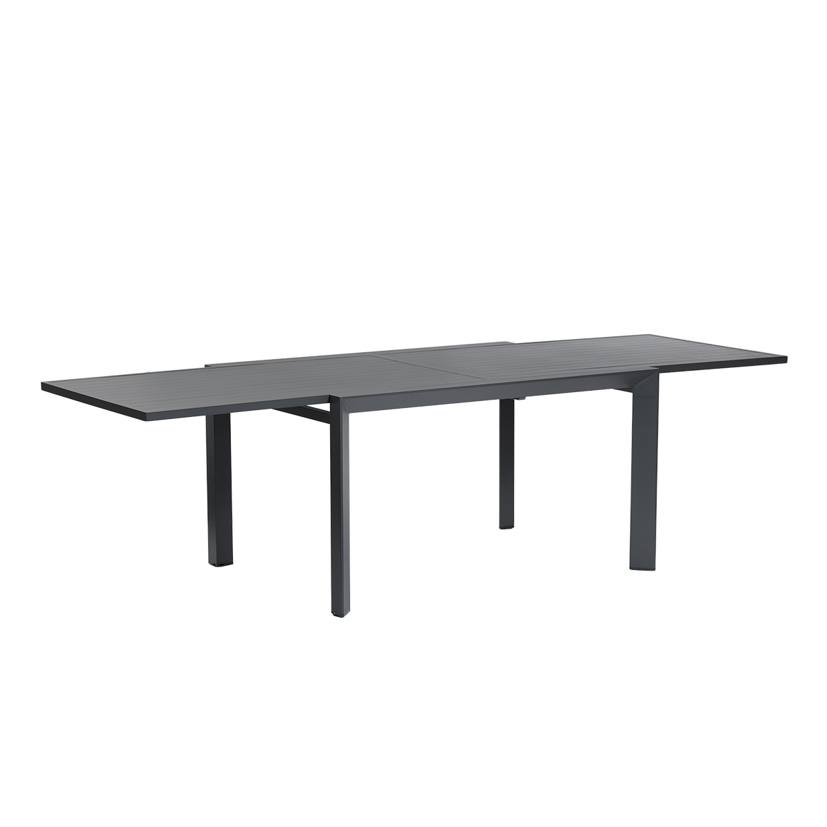 Table de jardin en aluminium gris extensible 6/10 pers. BASALT gris, BERAH GETAH