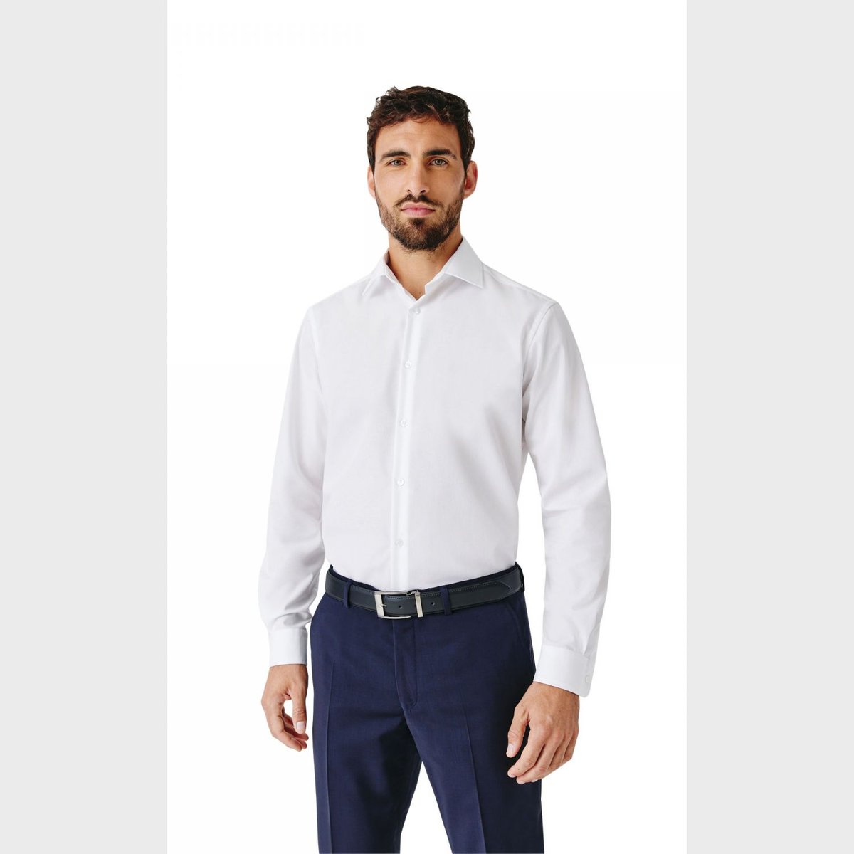 Chemise Regular fit sans repassage blanc, ACROSS