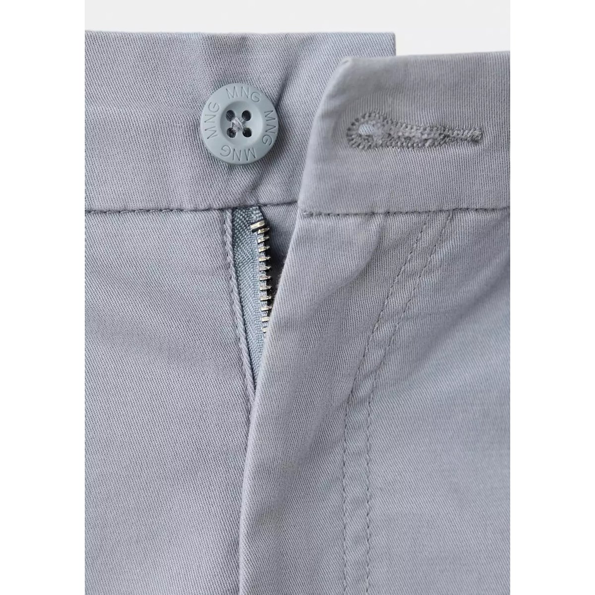 Pantalon droit cargo gris, MANGO TEEN