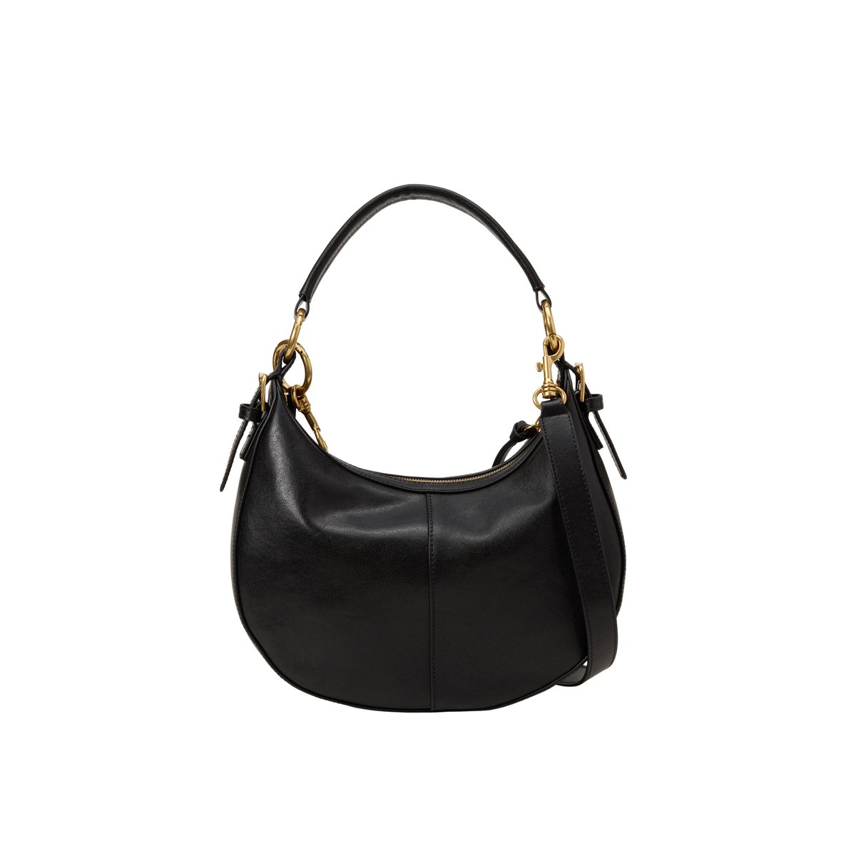 Sac à bandoulière modèle Pernille petit format en cuir de vachette souple noir, MARC O'POLO