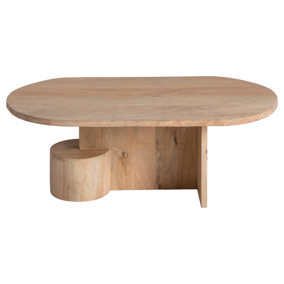 Table basse en bois de manguier EDOUARD bois clair, MADE IN MEUBLES 