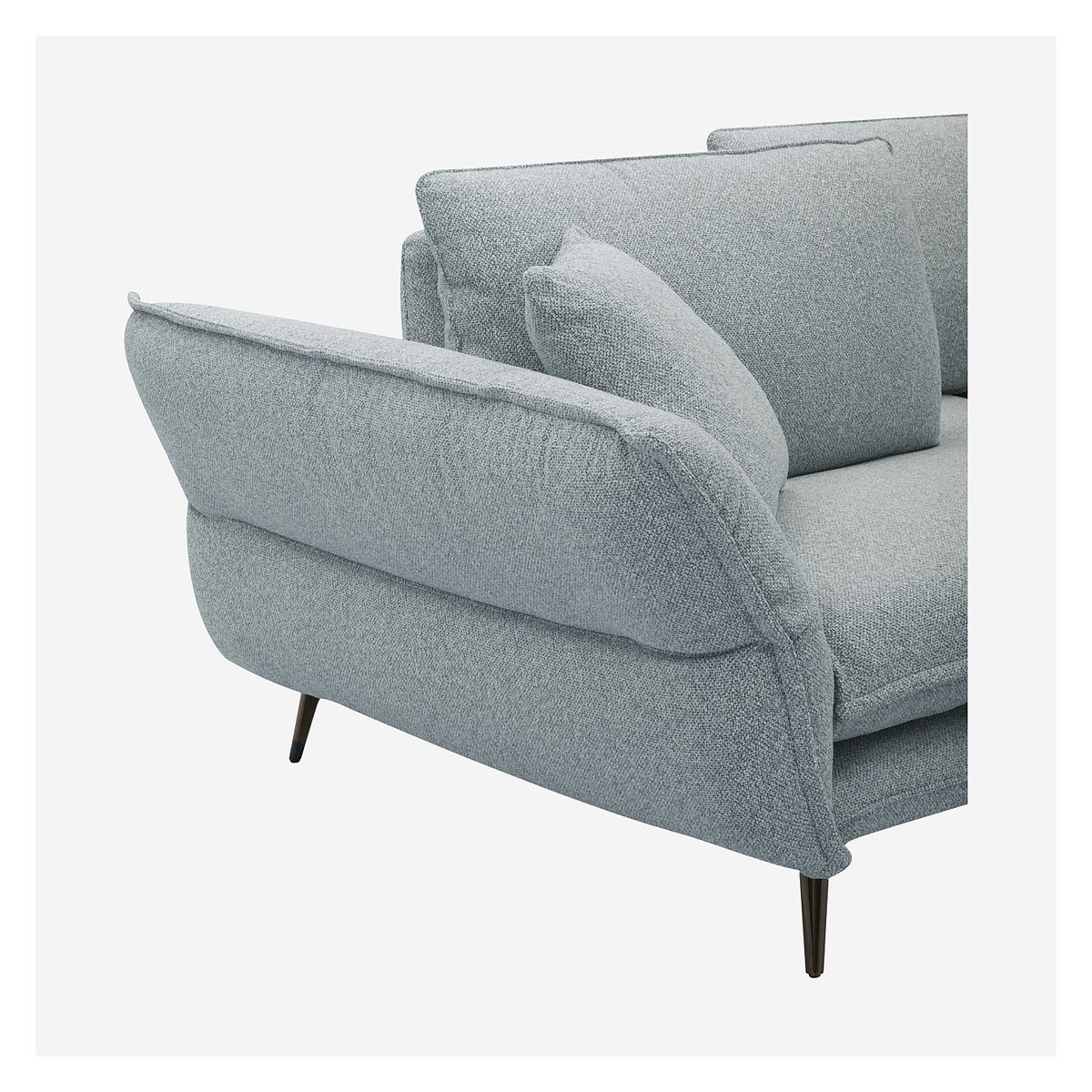 Canapé en tissu texturé avec dossier avance-recule VILOBI bleu, HABITAT