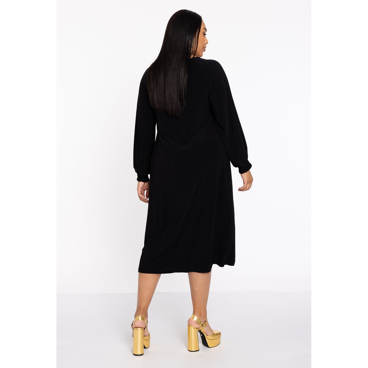 Robe avec découpe / découpes noir, YOEK
