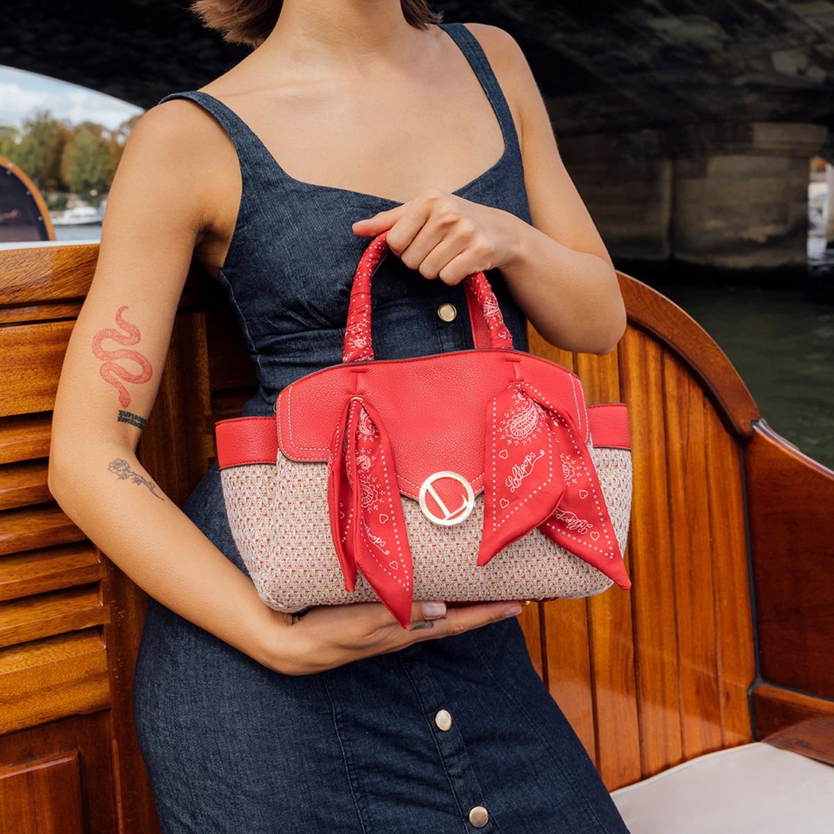 Sac shopper  Sade rouge, LOLLIPOPS