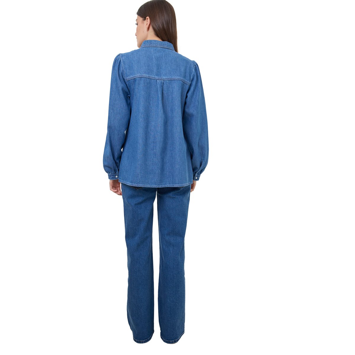 Chemise en jean grossesse et allaitement stone, VERTBAUDET