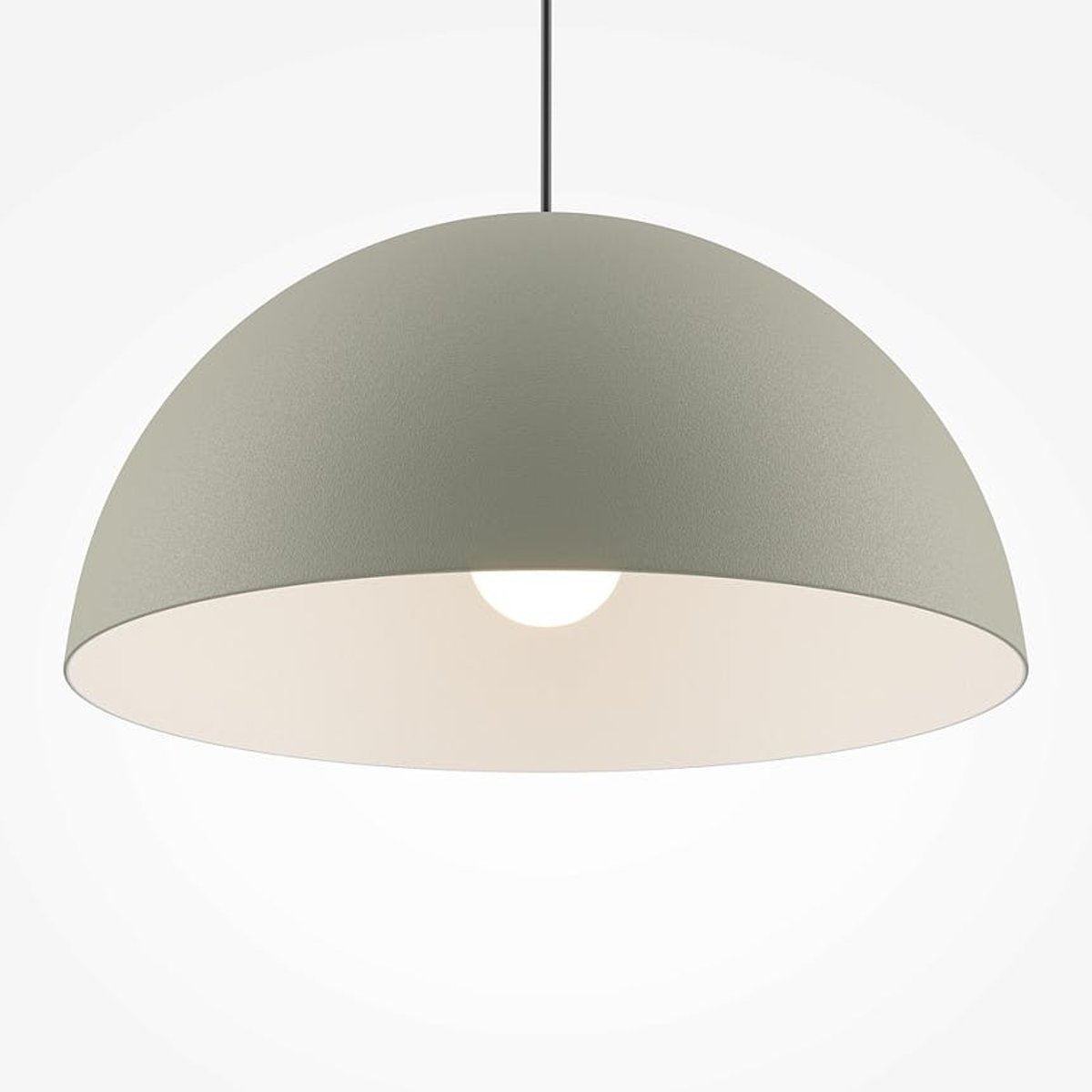 Suspension de cuisine dôme en métal FLORA beige, PIER IMPORT
