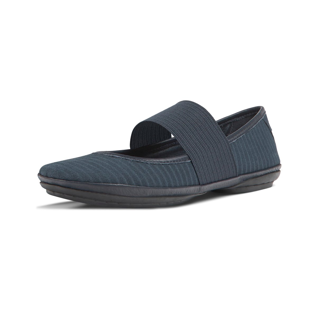 Ballerine Right Nina cuir Recycled Leather bleu foncé, CAMPER