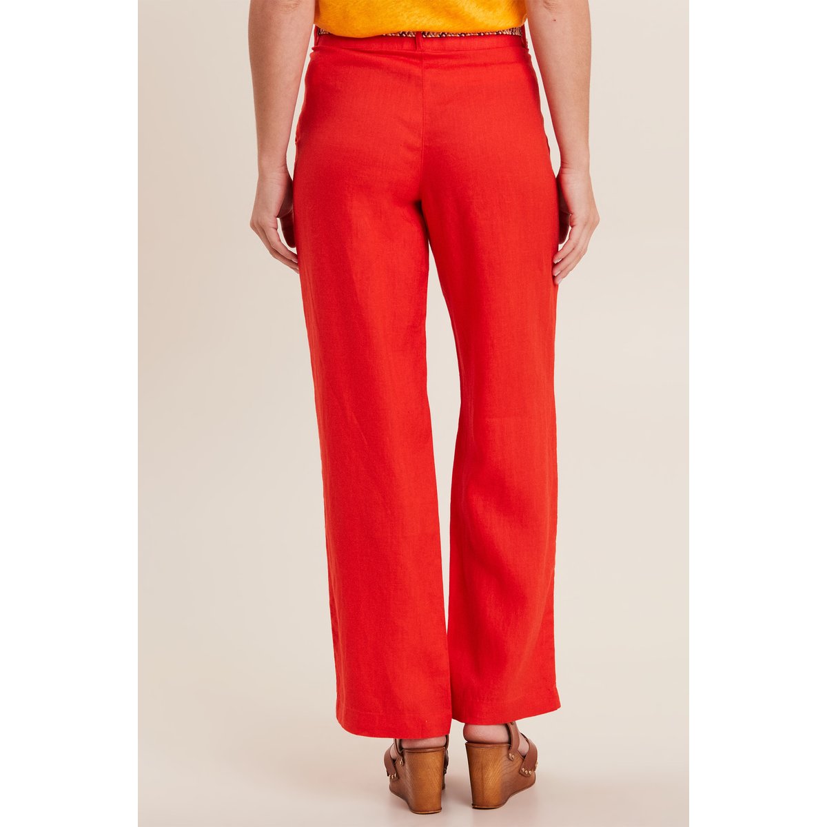 Pantalon large ceinturé orange, BREAL