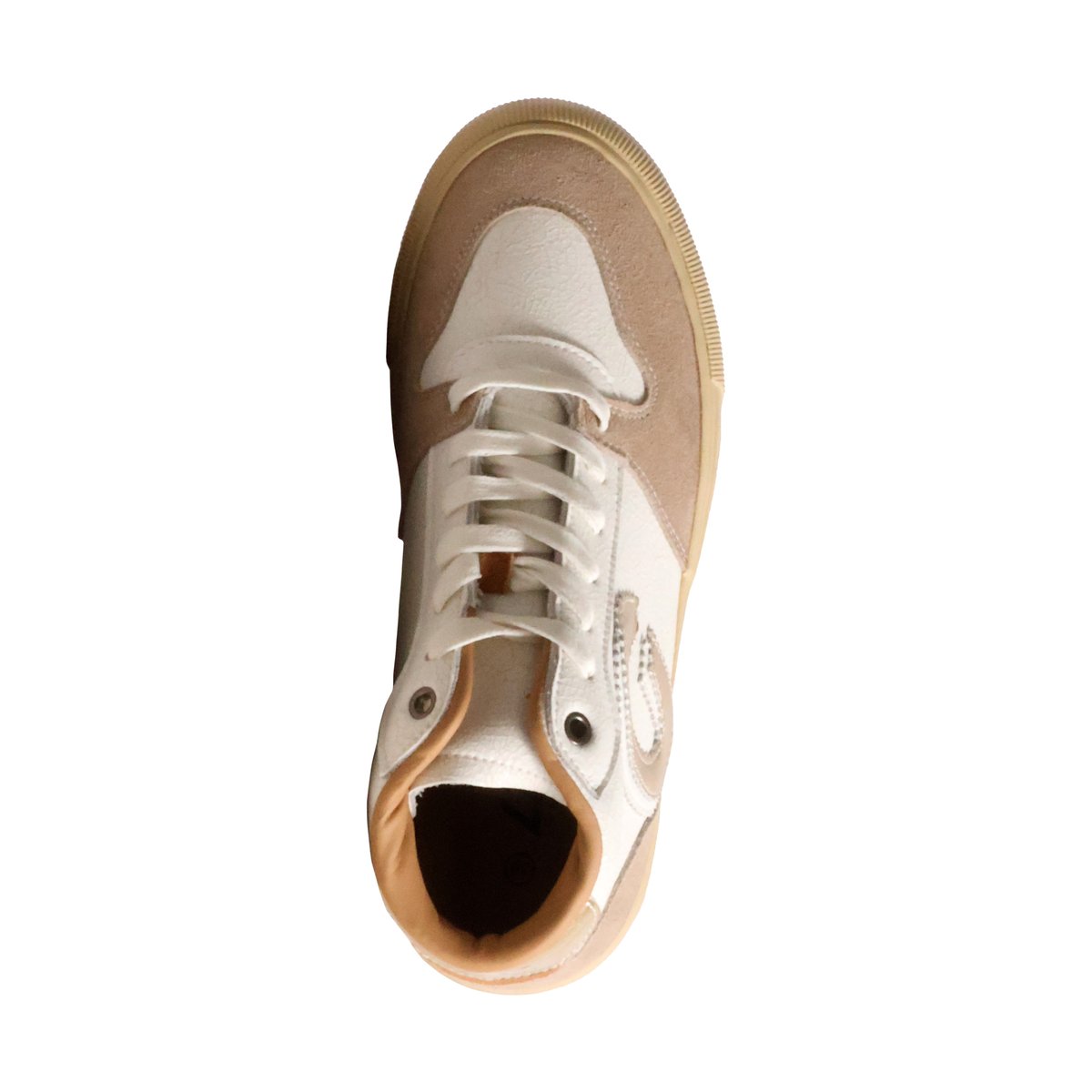 Basket Montante Cuir blanc, LE TEMPS DES CERISES