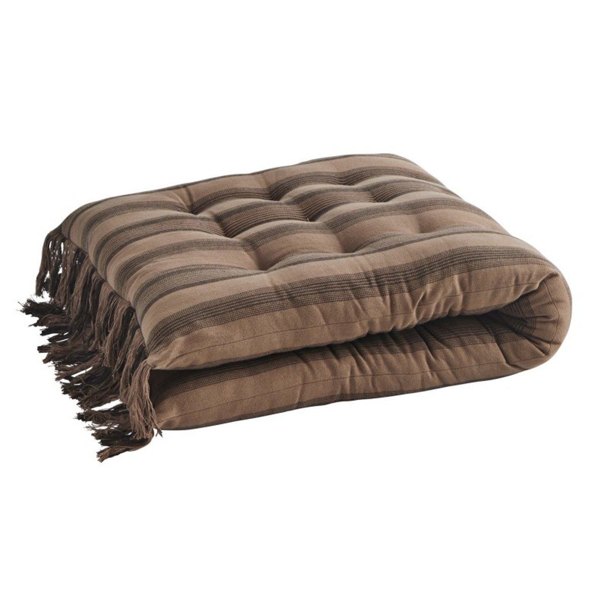 Matelas d'assise franges coton multicolour, MADAM STOLTZ