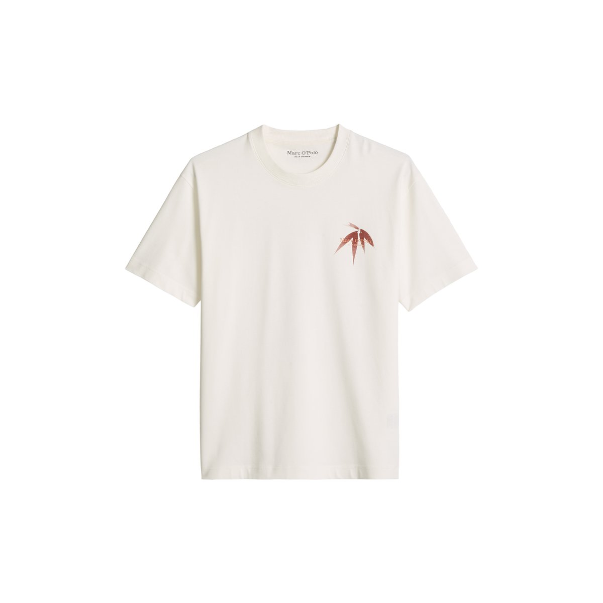 T-shirt relaxed avec imprimé saisonnier au dos blanc naturel, MARC O'POLO
