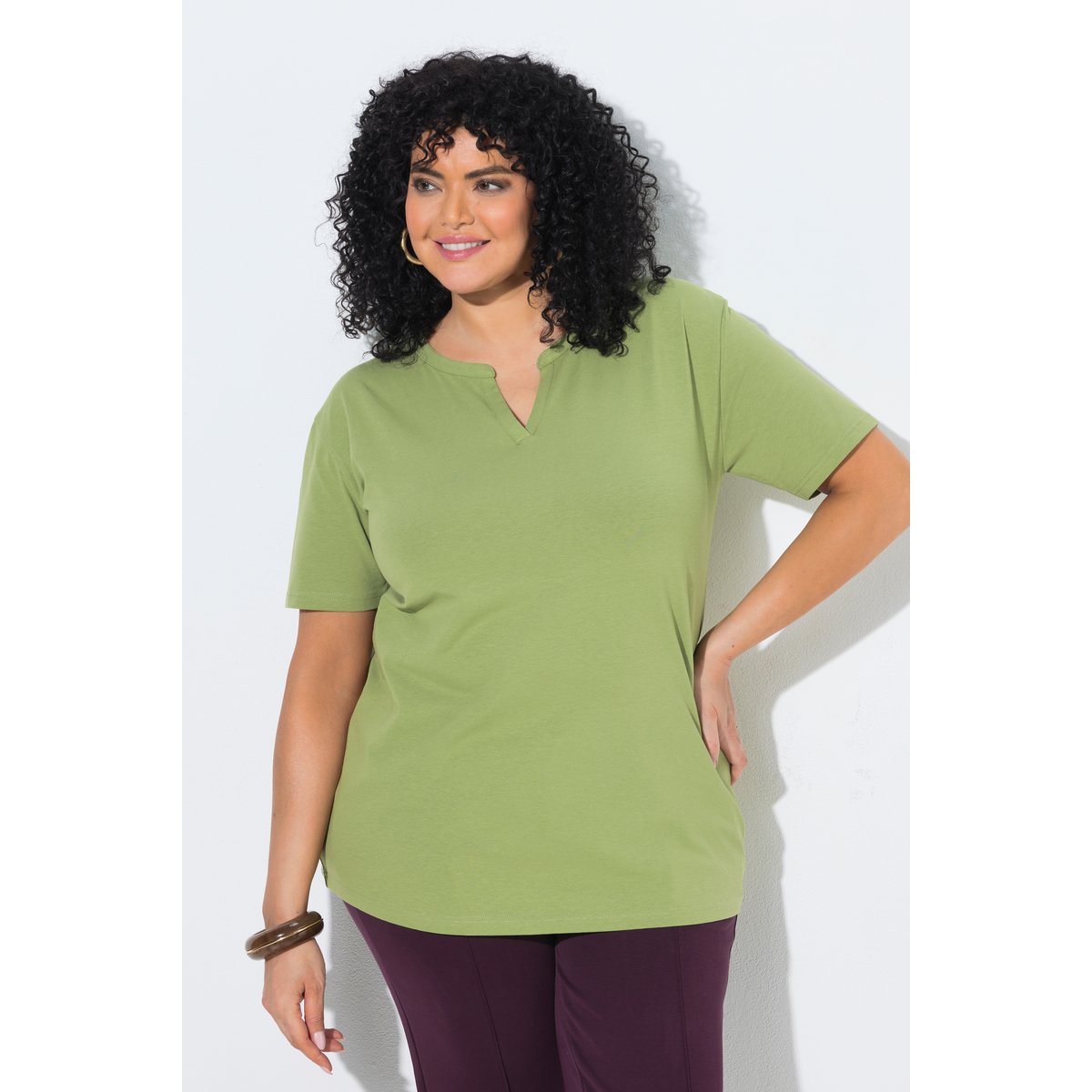 T-shirt oversize vert gazon, ULLA POPKEN