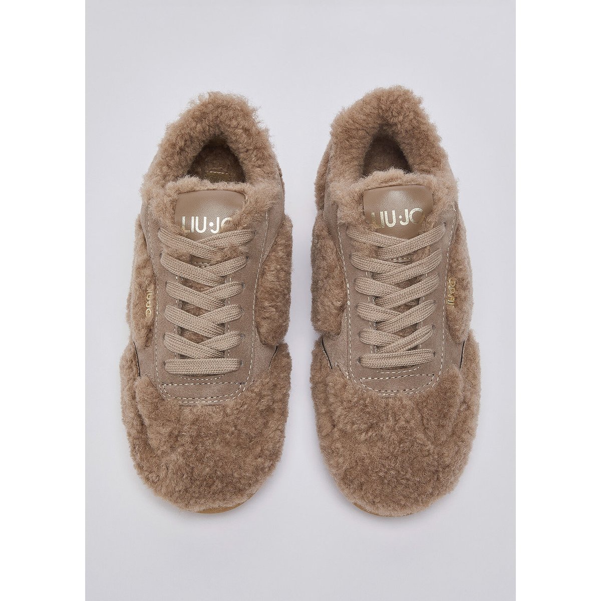 Sneakers en tissu teddy havane, LIU JO
