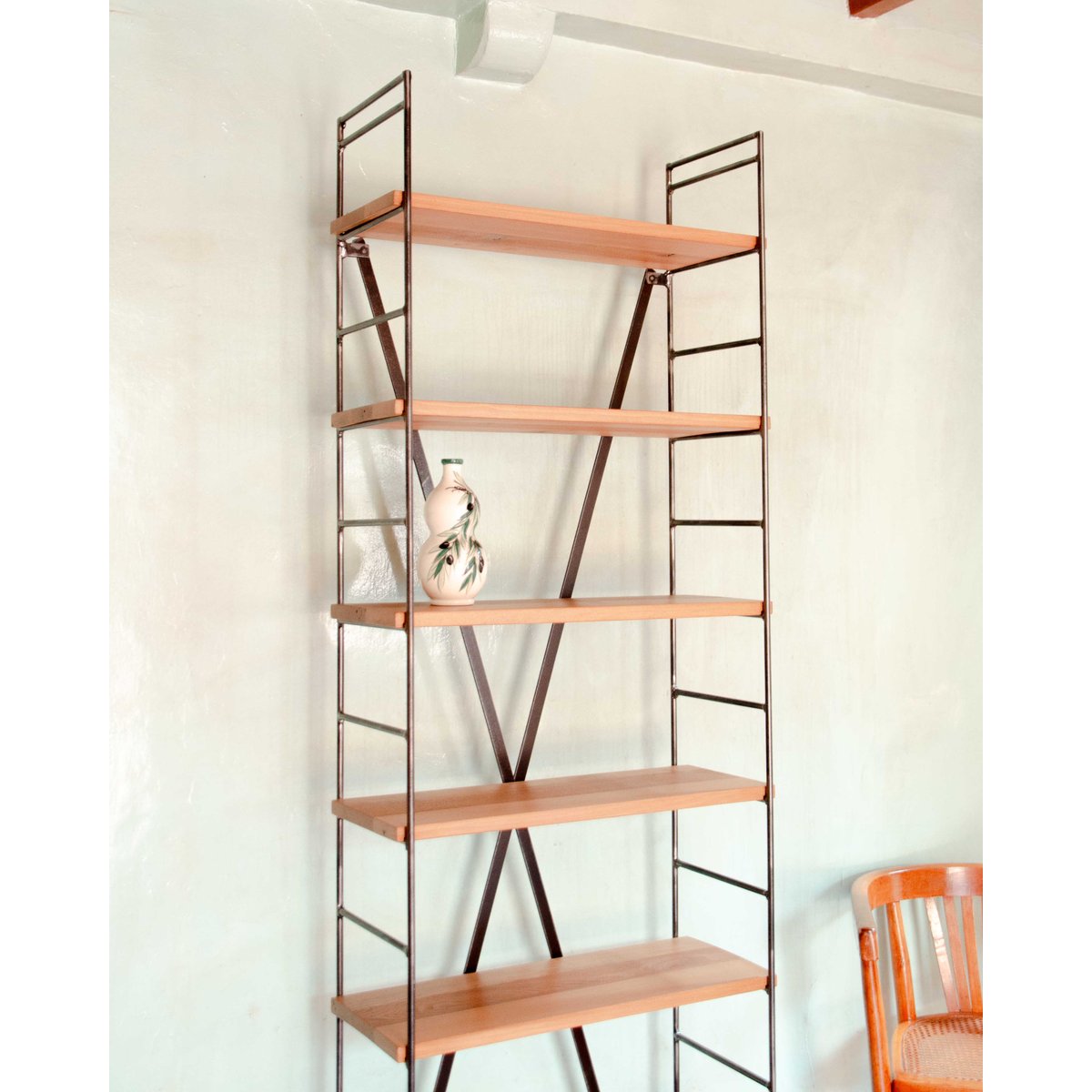 Étagère modulable en bois et métal Isabelle N°318 - Bon état noir, DEBONGOUT