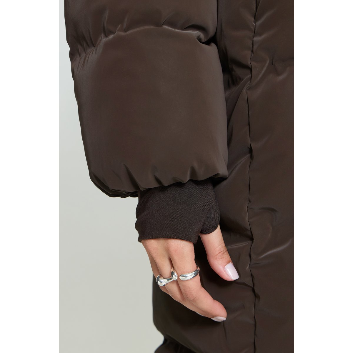 Manteau rembourré marron coffee bean, ICHI