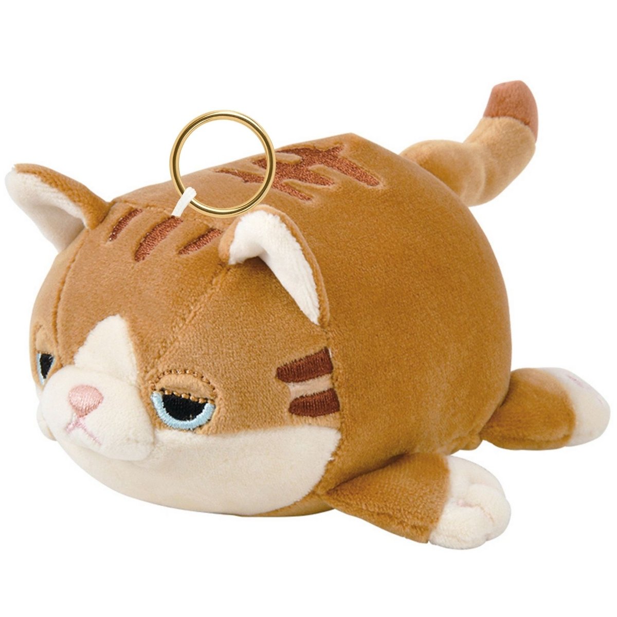 Porte-clé peluche marron, beige, rose, NEMU NEMU