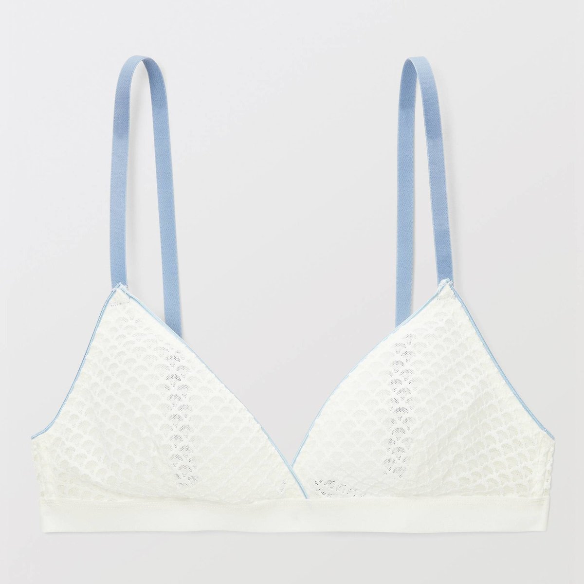 Soutien-gorge triangle NINON en dentelle ecru, MONOPRIX