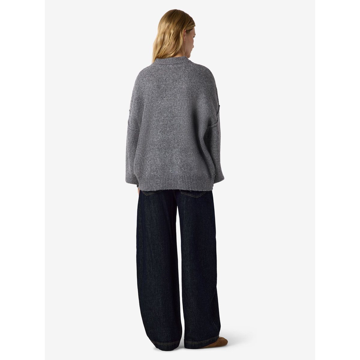 Pull En Maille gris - dark grey melange1, NOISY MAY