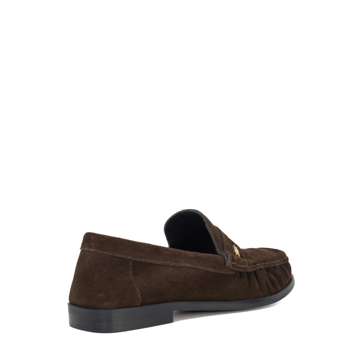 Mocassins en daim à bout froncé à enfiler - GRISELLA brown-suede, DUNE LONDON