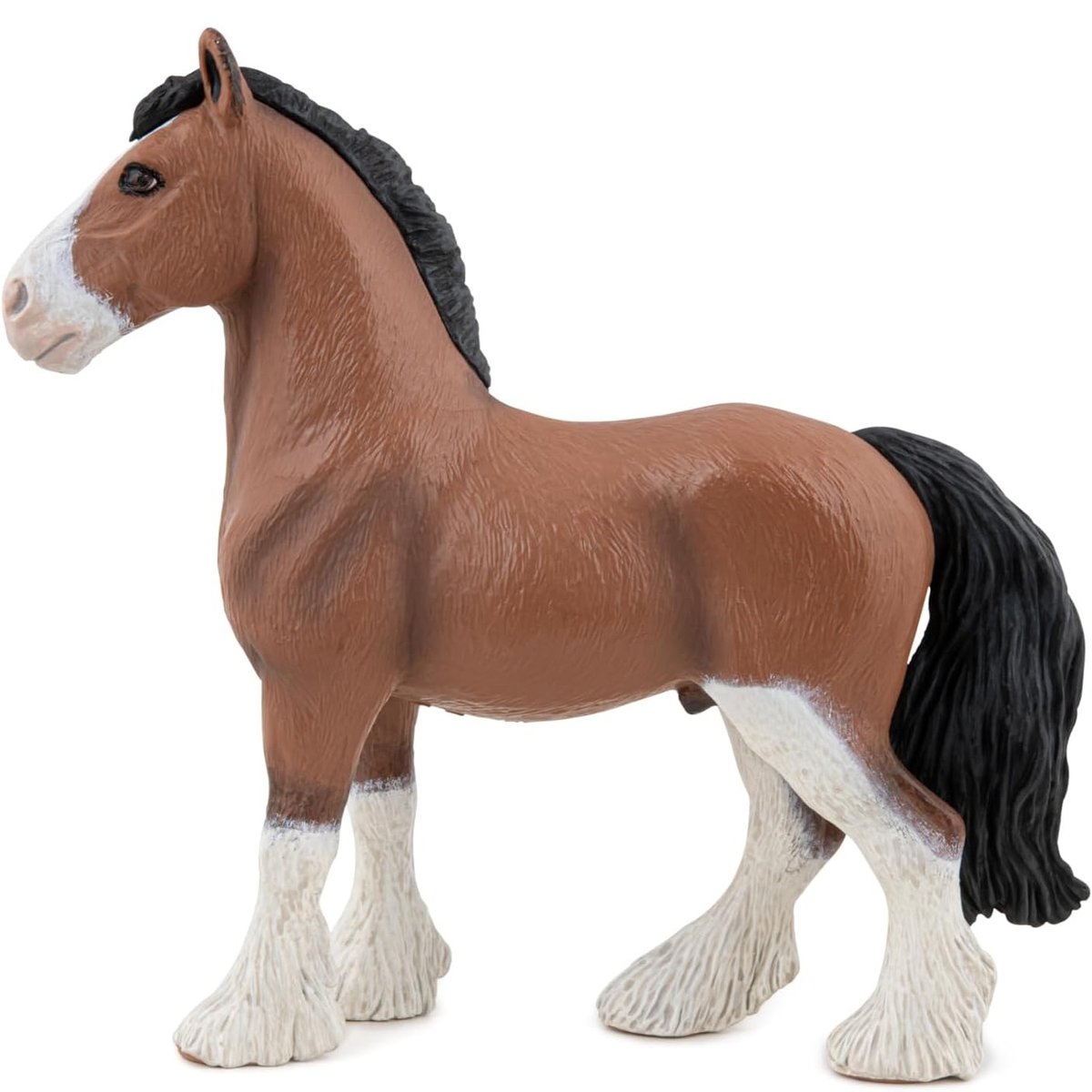 Figurine Cheval Clydesdale marron, PAPO