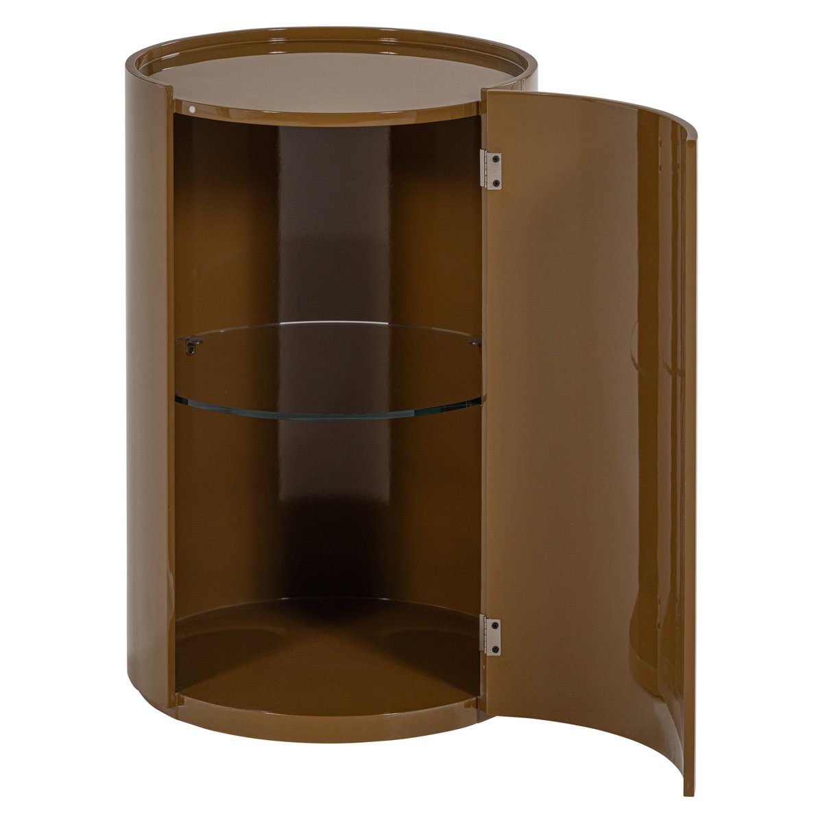 Armoire ronde en MDF SERA jaune, WOOOD