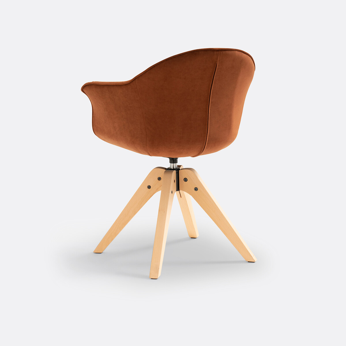 Sillón giratorio de oficina, Melona naranja oscuro, LA REDOUTE INTERIEURS