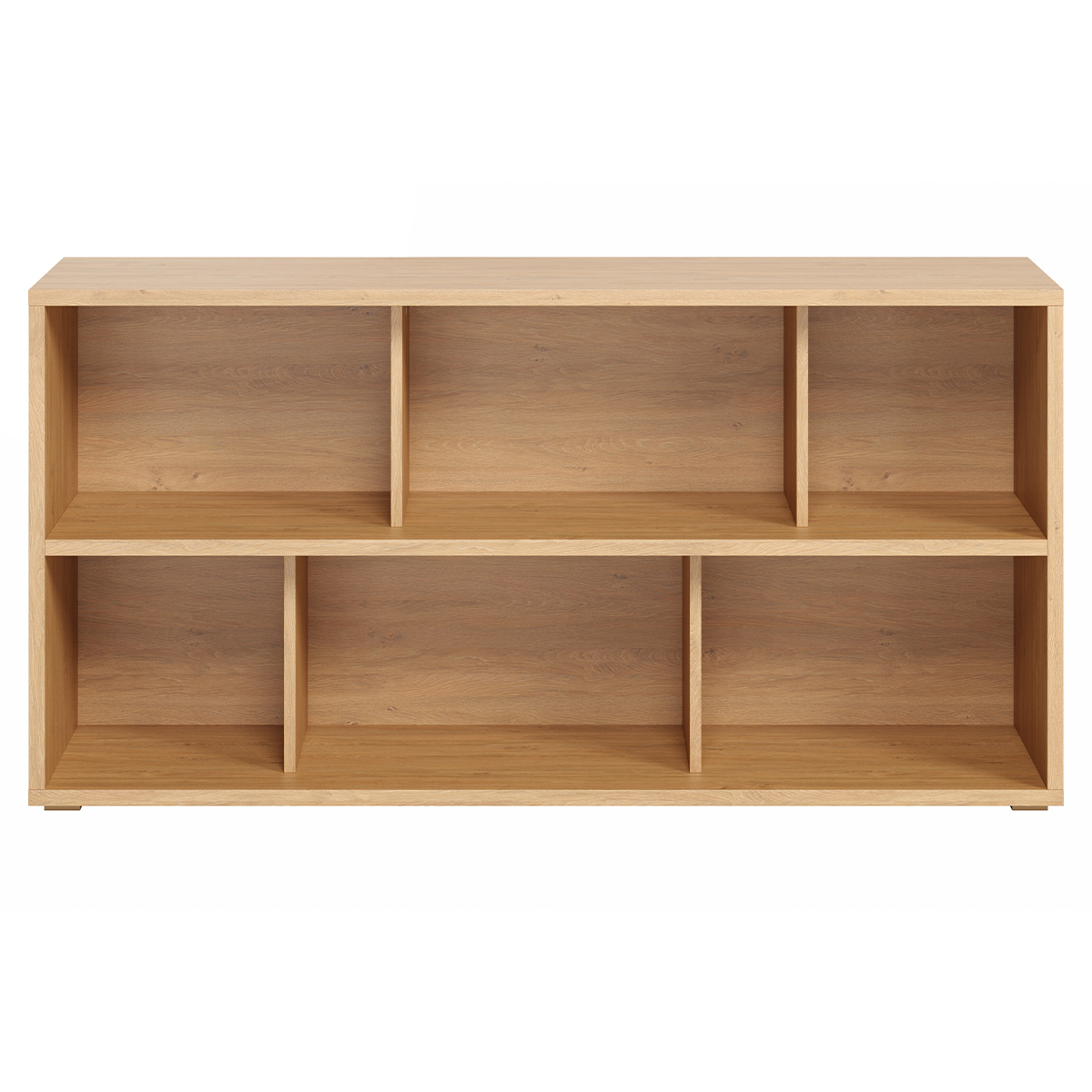 Bibliothèque basse finition bois L140 cm EPURE chêne clair, MILIBOO