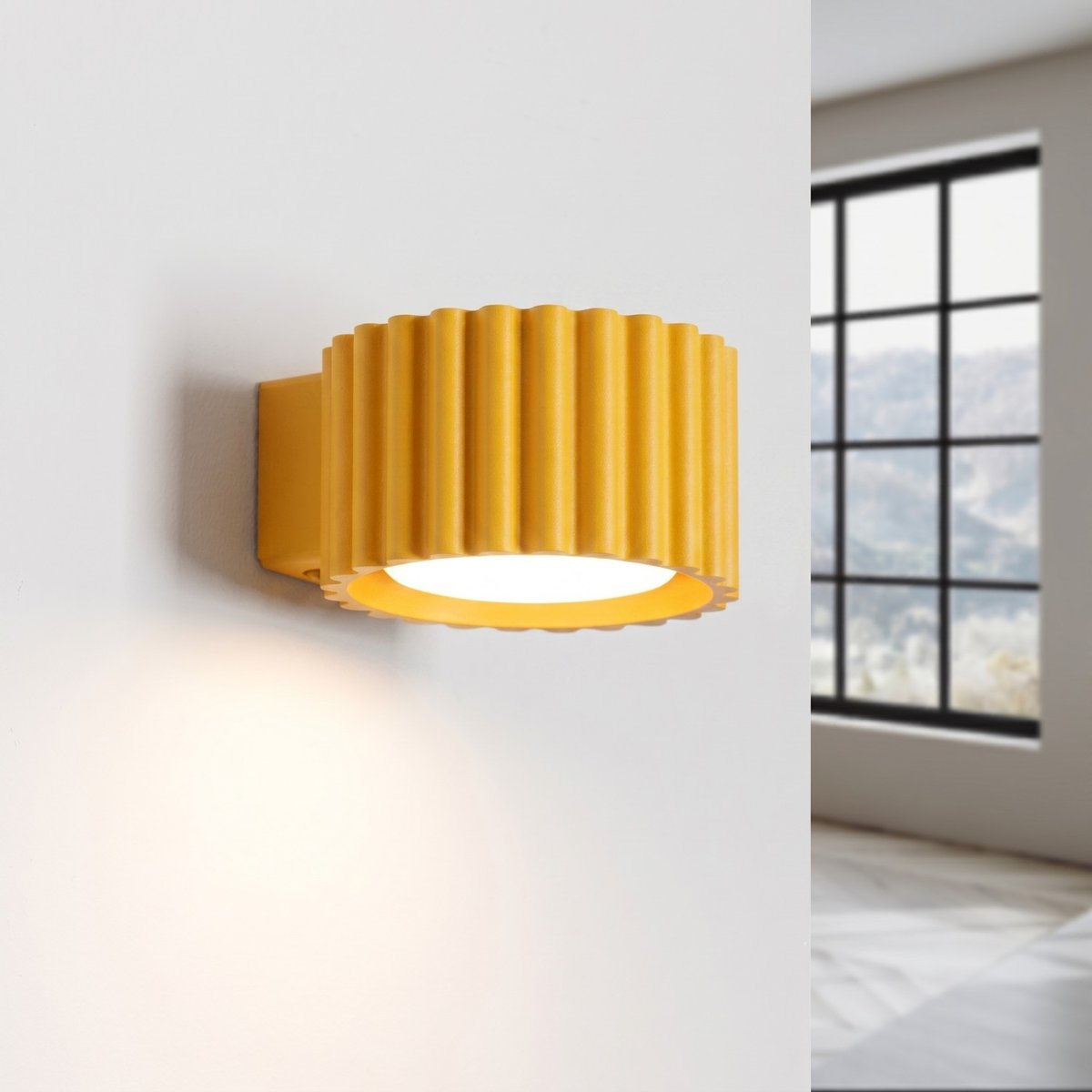 Applique murale Aluminium Jaune Gx53 1 AURA jaune, EDEN
