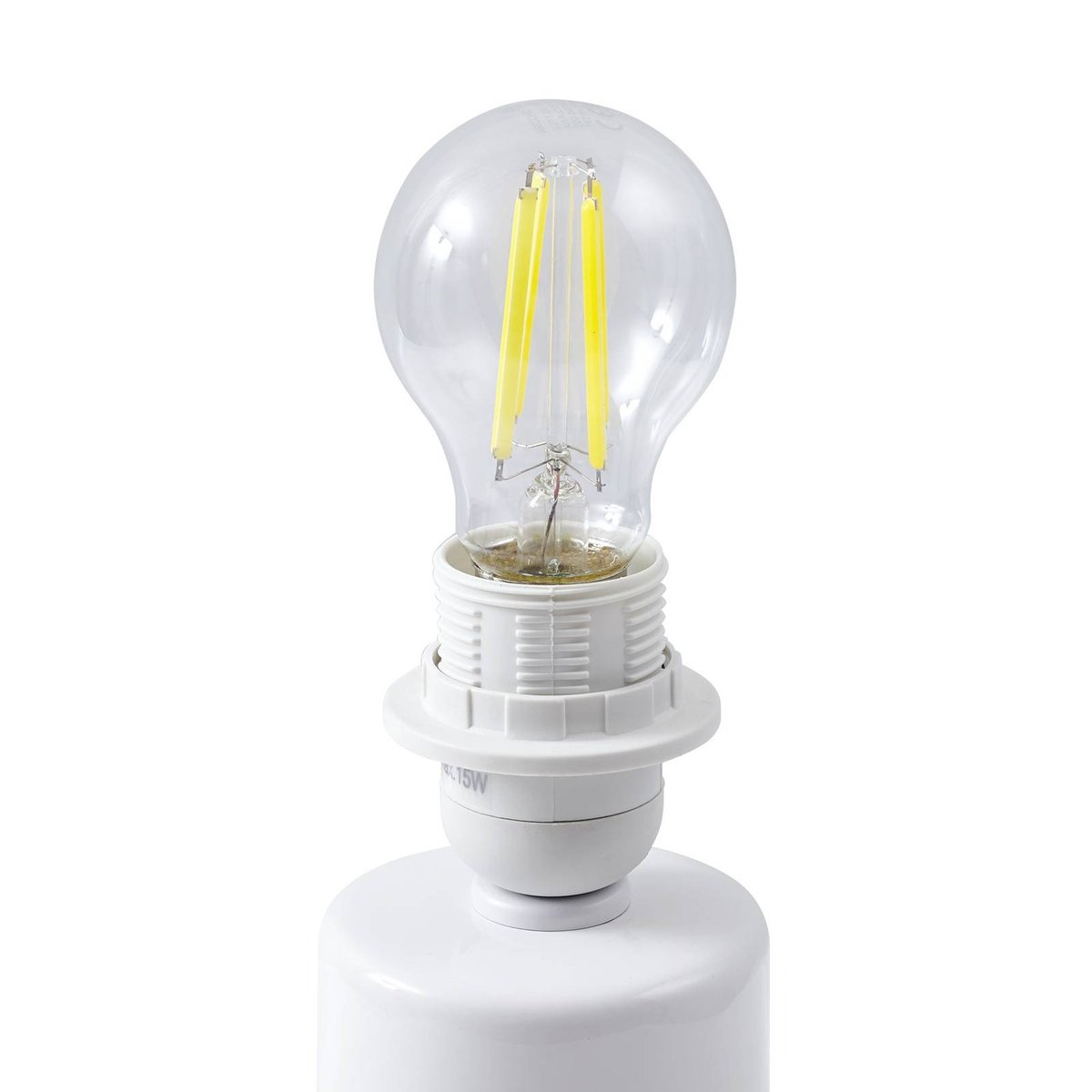 Lampe à poser en textile scandinave, Arved blanc, LINDBY