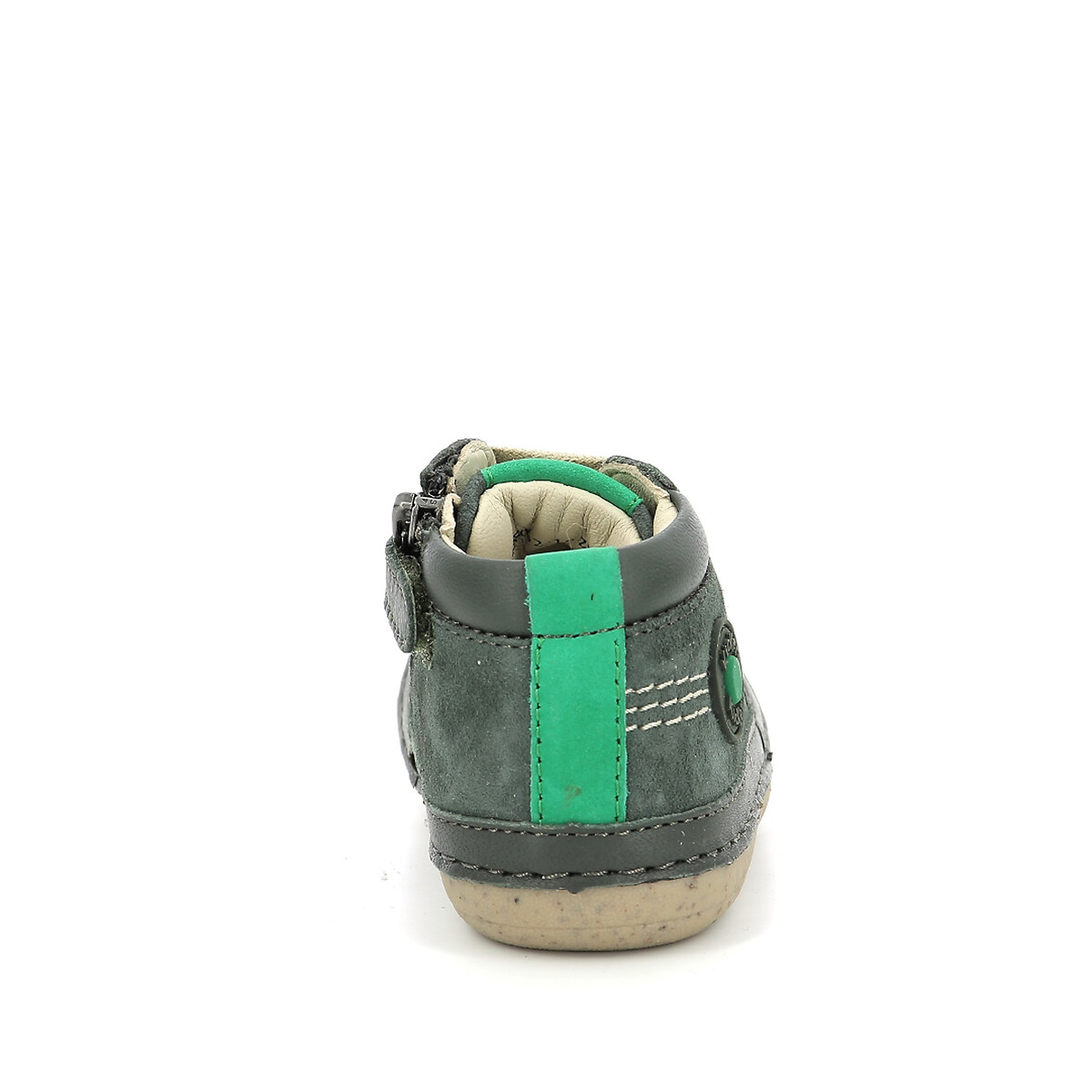 Kids Sonistreet Ankle Boots in Leather with Laces khaki, KICKERS