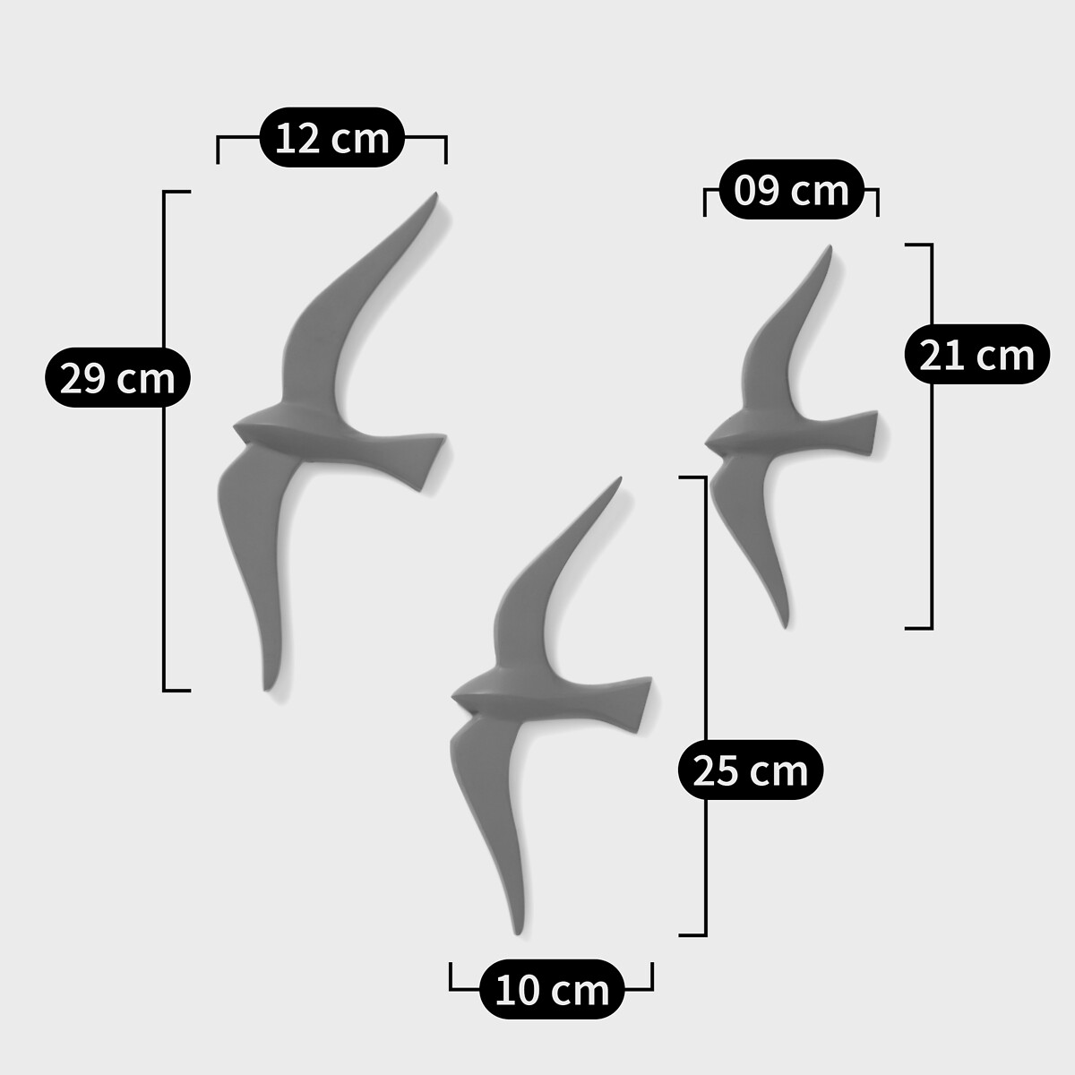 Lote de 3 decoraciones de pared de aves, Tuga tierra de siena, LA REDOUTE INTERIEURS