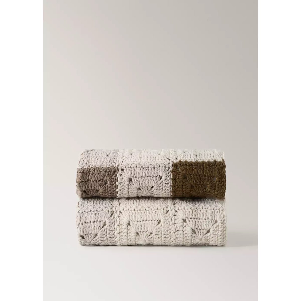 Couverture enfant crochet multicolore marron moyen, MANGO HOME