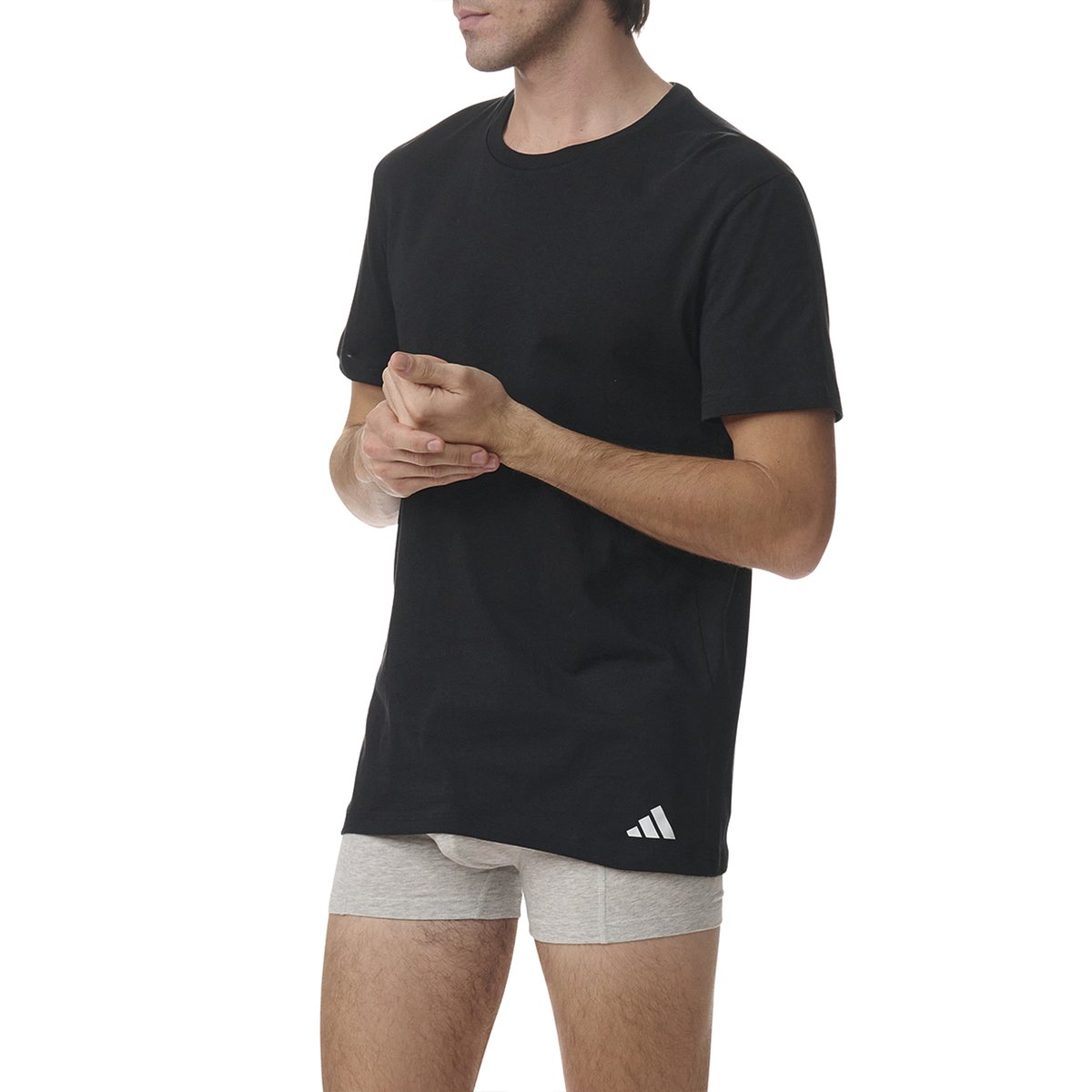 Tee-shirt col rond, lot de 3, ACTIVE CORE COTTON noir, ADIDAS SPORTSWEAR