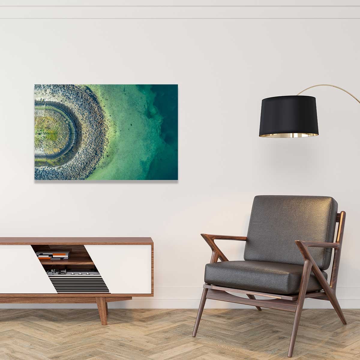 Tableau au bout de la jetée tableau alu dibond, HEXOA