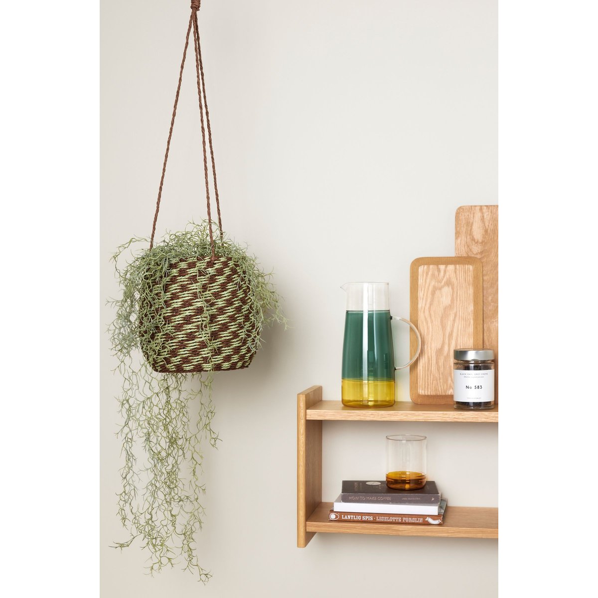 Carafe en verre LEMONADE vert, HUBSCH