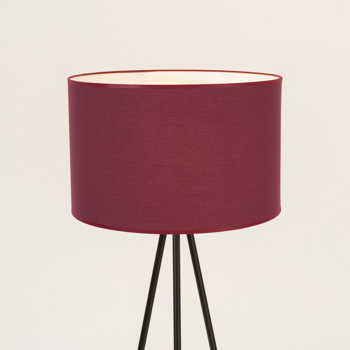 Lampadaire Tissu Bordeaux E27 1 Nevia bordeaux, EDEN